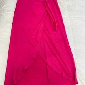 Vibrant Pink Wrap Skirt